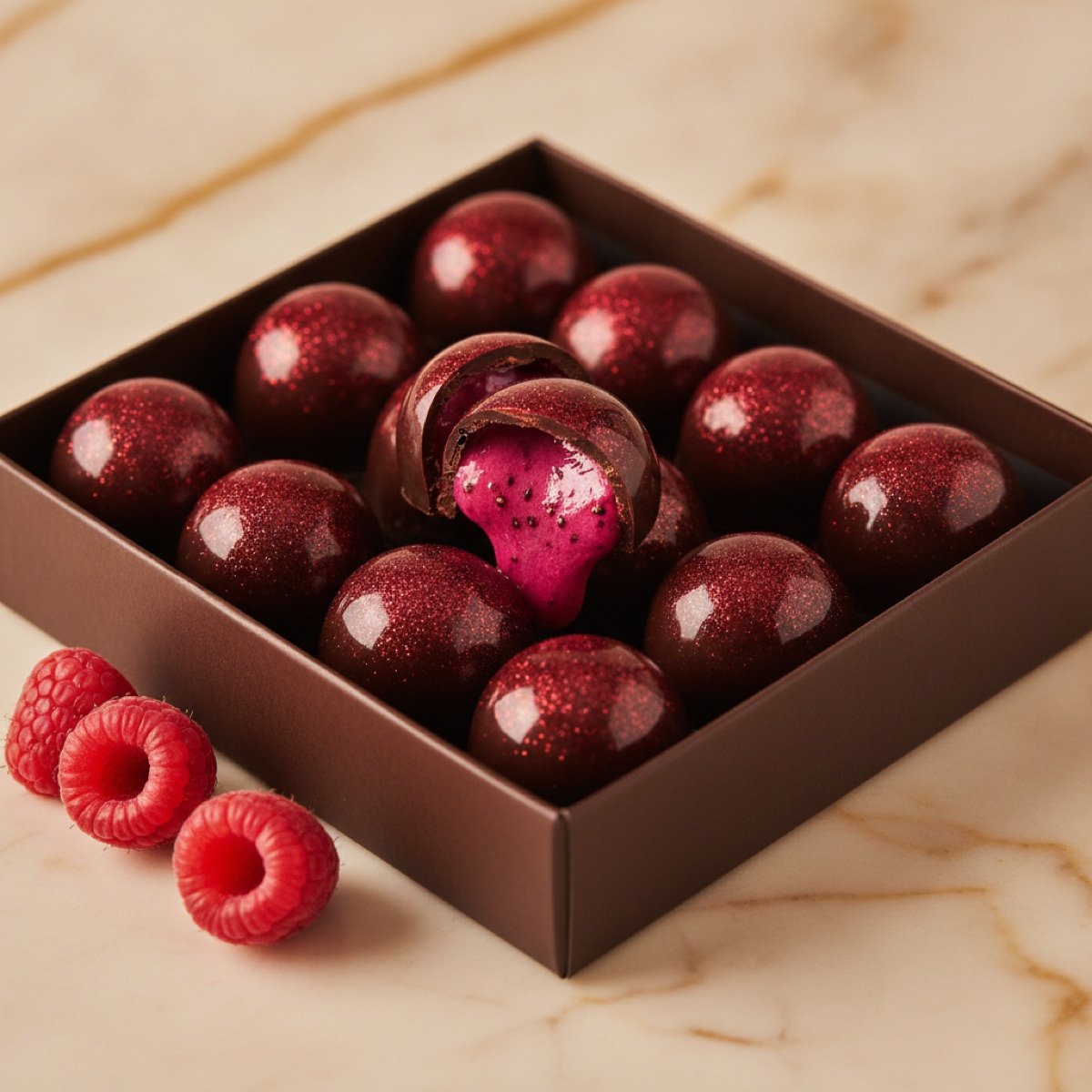 Raspberry Cream Bonbons